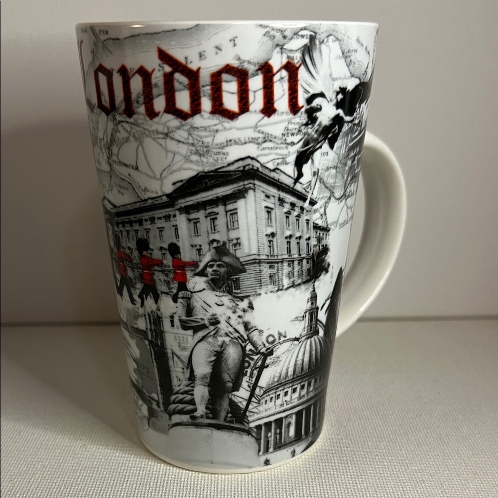 London Souvenir Ceramic Coffee Mug Sterling Products Black and Red